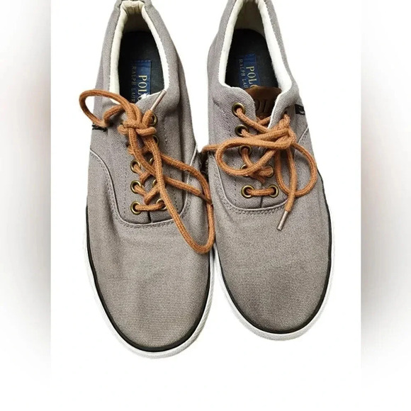 Polo Ralph Lauren Forestmont ll Gray Canvas Men's Shoes Sneakers size 8.5D - Picture 1 of 4